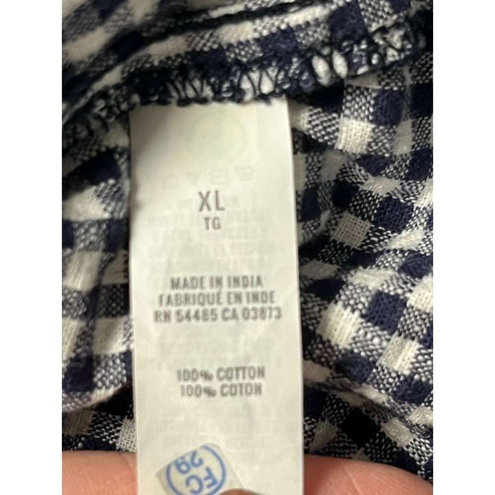 Aerie Navy Blue Gingham Wrap Strappy Summer Dress Size XL - Picture 8 of 8